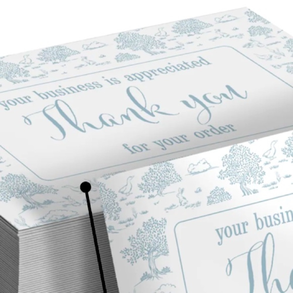 💙50 Premium Cardstock- Blue Toile cards 4 x 6 inch - Picture 2 of 4